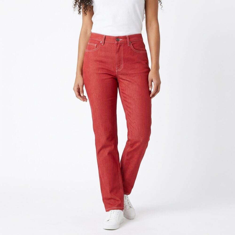 Crest Cotton Blend Red Pants Women Size W 13/14